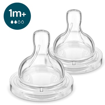 AVENT Tetina anti-colici cu debit lent, + 1 luni, 2 bucati, SCY762/02, Philips - Img 2