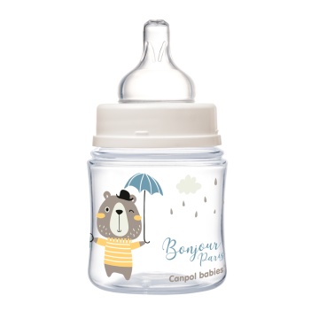 Biberon anticolic PP Bonjour gat larg blue, 120ml, 35/231, Canpol - Img 2