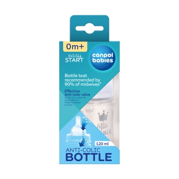 Biberon anticolic PP EasyStart RB blue gat larg 120ml, 35/233, Canpol - Img 2