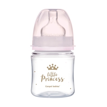 Biberon anticolic PP RoyalBaby Princess gat larg roz, 120ml, 35/233, Canpol - Img 1