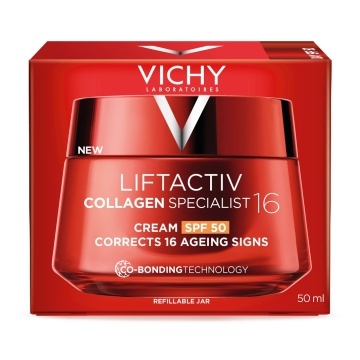 Crema antirid de zi cu SPF 50 Liftactiv Collagen Specialist 16, 50 ml, Vichy - Img 1