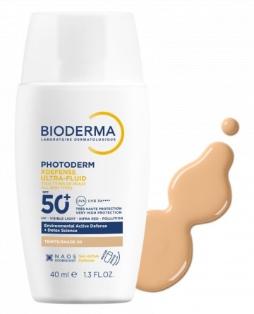 Fluid nuantator cu protectie solara fototip 2 SPF 50+, Shade 02, Photoderm Xdefense, 40 ml, Bioderma - Img 2