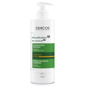 Sampon anti-matreata pentru par uscat Dercos, 390 ml, Vichy - Img 1