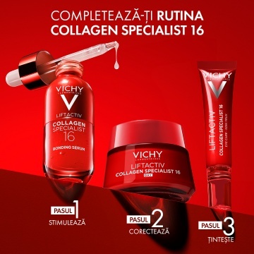 Crema antirid de zi pentru toate tipurile de ten Liftactiv Collagen Specialist 16, 50ml, Vichy - Img 10