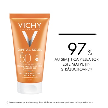 Emulsie matifianta cu protectie solara SPF 50+ pentru fata Capital Soleil, 50 ml, Vichy - Img 6