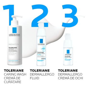 Fluid hidratant, calmant si reparator pentru ten alergic sau reactiv Toleriane Dermallergo, 40 ml, La Roche-Posay - Img 5