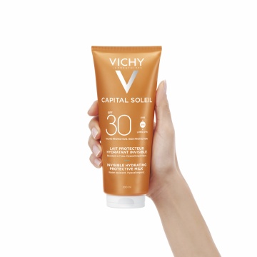 Lapte hidratant de protectie solara cu SPF 30 pentru fata si corp Capital Soleil, 300 ml, Vichy - Img 2