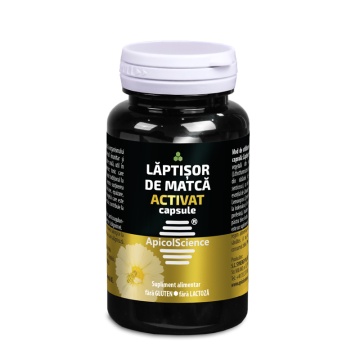 Laptisor de matca Activat ApicolScience, 60 capsule, Dvr Pharm