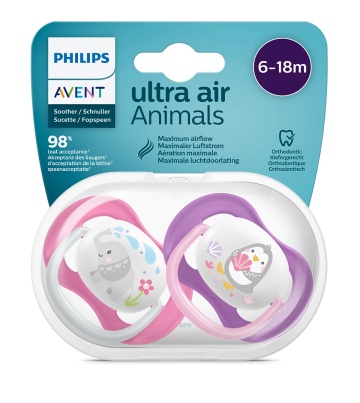 Suzete ultra air Philips Avent, 6-18 luni, 2 bucati, SCF080/08, Philips - Img 6