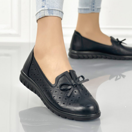 Pantofi Casual Dama Negri din Piele Ecologica Irin