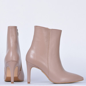 Botine Piele Naturala Marlyn Nude- Need 4 Shoes
