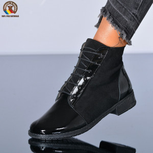Ghete Dama Piele Naturala Aura 3 Negre - Need 4 Shoes