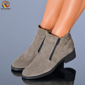 Ghete Dama Piele Naturala Bety 4 Gri- Need 4 Shoes