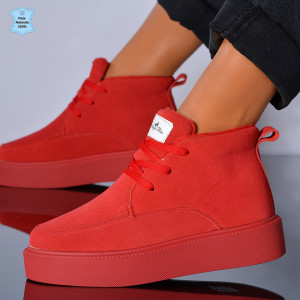 Ghete Dama Piele Naturala Dakota Rosii- Need 4 Shoes
