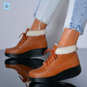Ghete dama Piele Naturala Gesy Camel- Need 4 Shoes