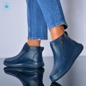 Ghete Dama Piele Naturala Gratyela Navy- Need 4 Shoes