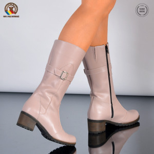 Cizme Dama Piele Naturala Issac Nude- Need 4 Shoes