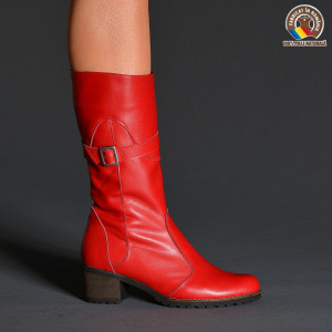 Cizme Dama Piele Naturala Issac Rosii- Need 4 Shoes