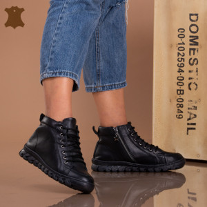 Ghete Dama Piele Naturala Mistia Negre - Need 4 Shoes