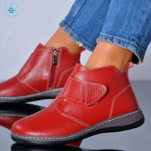 Ghete Dama Piele Naturala Nola Bordo- Need 4 Shoes