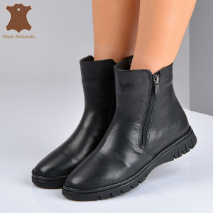 Ghete Dama Piele Naturala Samuel Negre- Need 4 Shoes
