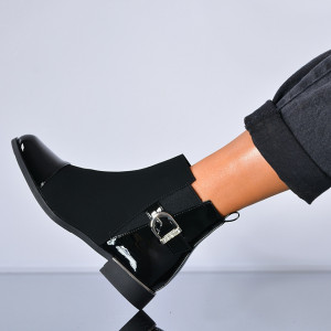 Ghete Dama Imblanite Kunio Negre - Need 4 Shoes