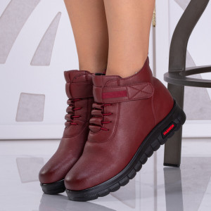 Ghete Dama Imblanite Maroc 6 Bordo - Need 4 Shoes