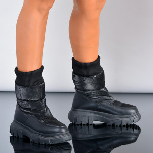 Cizme Dama Imblanite Mavy Negre - Need 4 Shoes