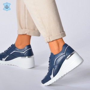 Adidasi Dama Piele Naturala Debby Navy- Need 4 Shoes