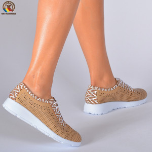Adidasi Dama Piele Naturala Diana Camel- Need 4 Shoes
