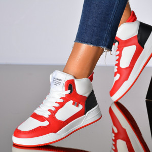 Adidasi Dama Adrya Alb/Rosu- Need 4 Shoes