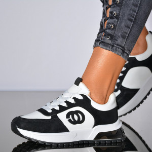 Adidasi Dama Carolina Alb/Negru- Need 4 Shoes