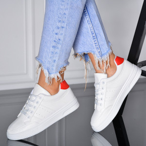 Adidasi Dama Inna Alb/Rosu- Need 4 Shoes