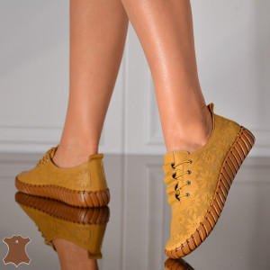 Pantofi Dama Piele Naturala Asteria Mustar- Need 4 Shoes