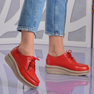 Pantofi Dama Piele Naturala Corso Red - Need 4 Shoes