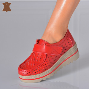 Pantofi Dama Piele Naturala Corso 6 Rosii- Need 4 Shoes