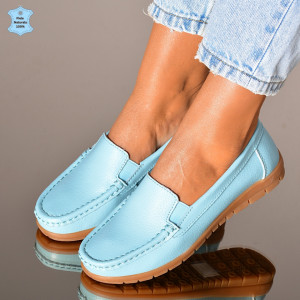 Pantofi Dama Piele Naturala Rolina Albastri- Need 4 Shoes