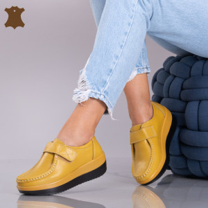 Pantofi Dama Piele Naturala Tokyo 2 Galbeni - Need 4 Shoes