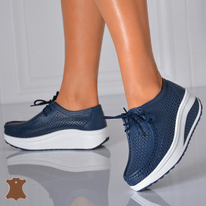 Pantofi Dama Piele Naturala Zena 4 Navy- Need 4 Shoes