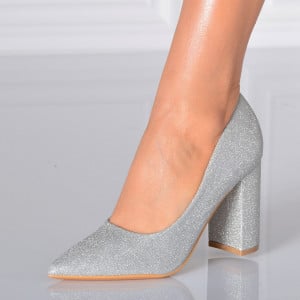 Pantofi Cu Toc Dama Herta Argintii- Need 4 Shoes