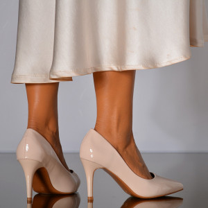 Pantofi Cu Toc Dama Karla Bej- Need 4 Shoes
