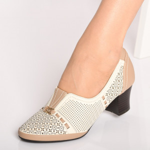 Pantofi Cu Toc Dama Patricia Bej- Need 4 Shoes