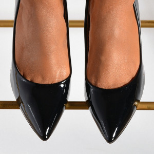 Pantofi Cu Toc Dama Rossy Negri- Need 4 Shoes