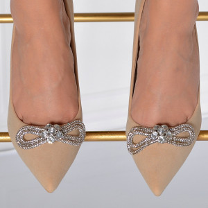 Pantofi Cu Toc Dama Sinderela 2 Bej- Need 4 Shoes