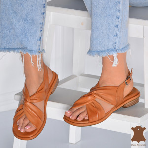 Sandale Dama Piele Naturala Caly Camel- Need 4 Shoes