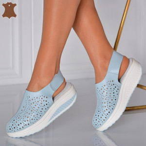 Sandale Dama Piele Naturala Elma Albastre- Need 4 Shoes