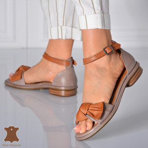 Sandale Dama Piele Naturala Eniko Gri- Need 4 Shoes