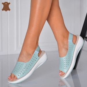 Sandale Dama Piele Naturala Lidy Albastre- Need 4 Shoes