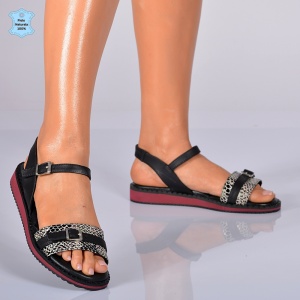 Sandale Dama Piele Naturala Lucia 12 Negre- Need 4 Shoes