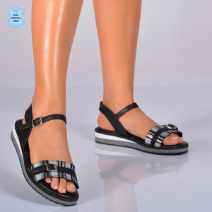 Sandale Dama Piele Naturala Lucia 8 Negre- Need 4 Shoes